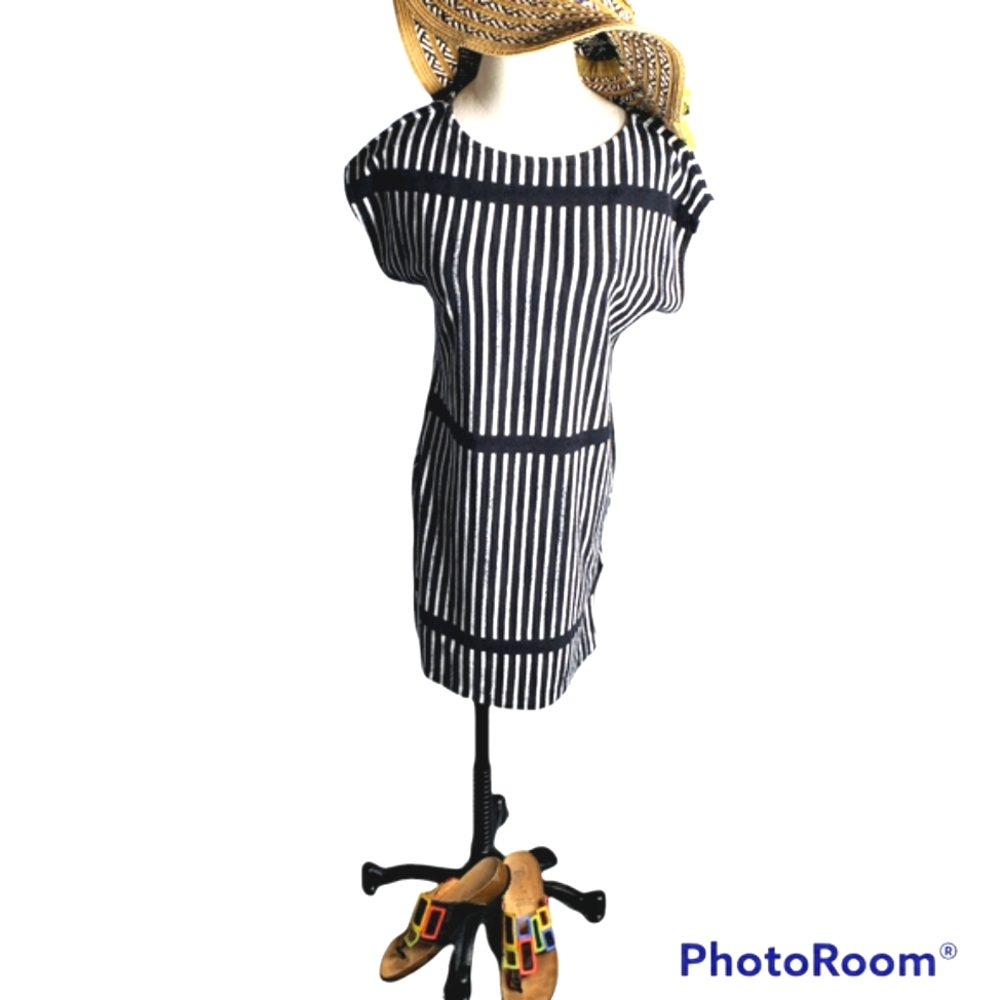 DONATE Marimekkoterry texture tunic shift Beach cover-up dress